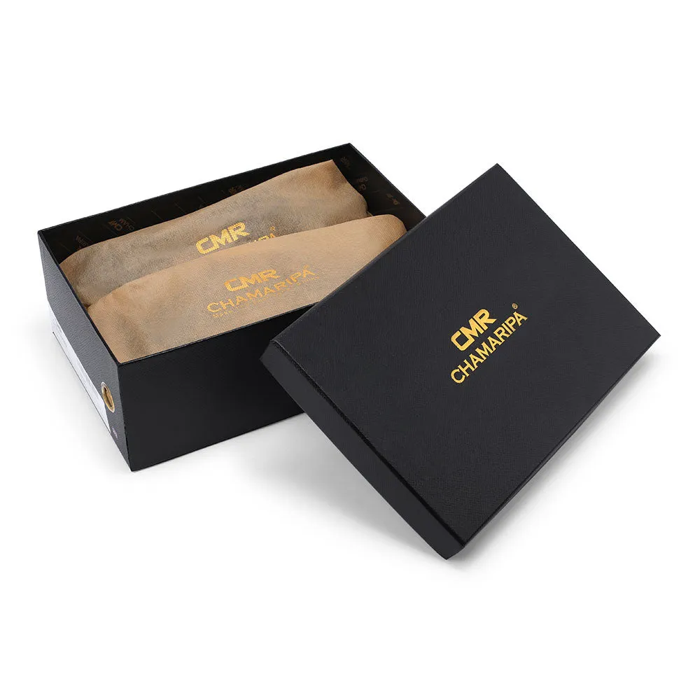 7 CM / 2.76 Inches Taller - CMR CHAMARIPA  Height Increasing Shoes For Men - Handcrafted Penny Loafers - Black
