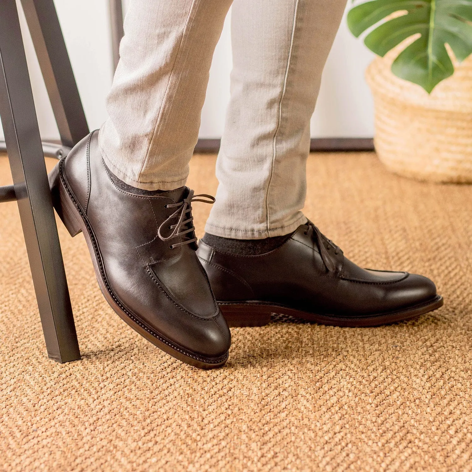 Ambrogio Bespoke Men's Shoes Calf-Skin Leather Split-Toe Derby (AMB2574)
