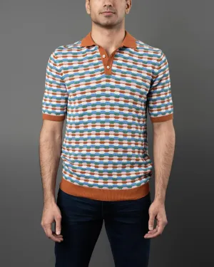 Beach Jacquard Knit Polo
