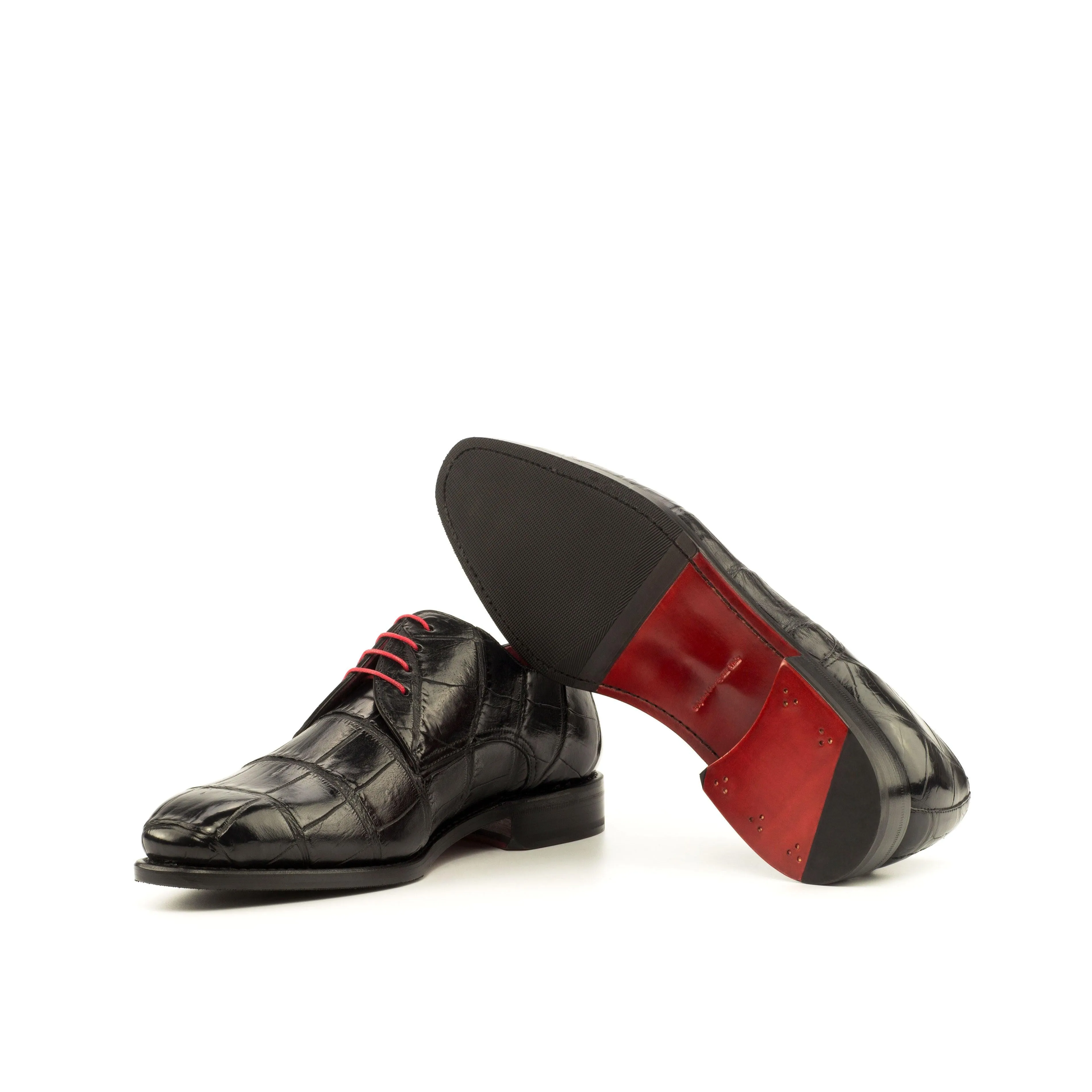 Black Alligator Derby Shoes