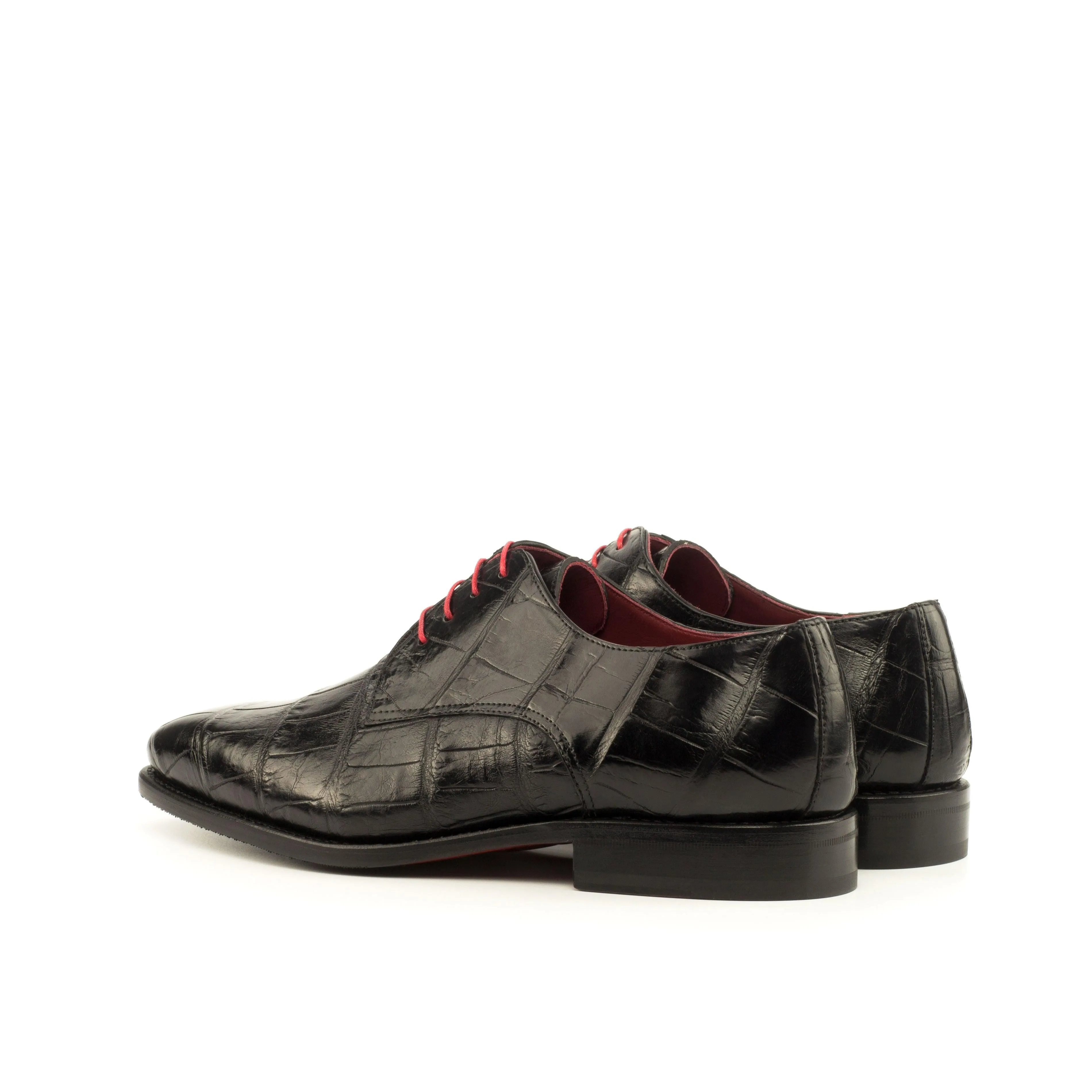 Black Alligator Derby Shoes