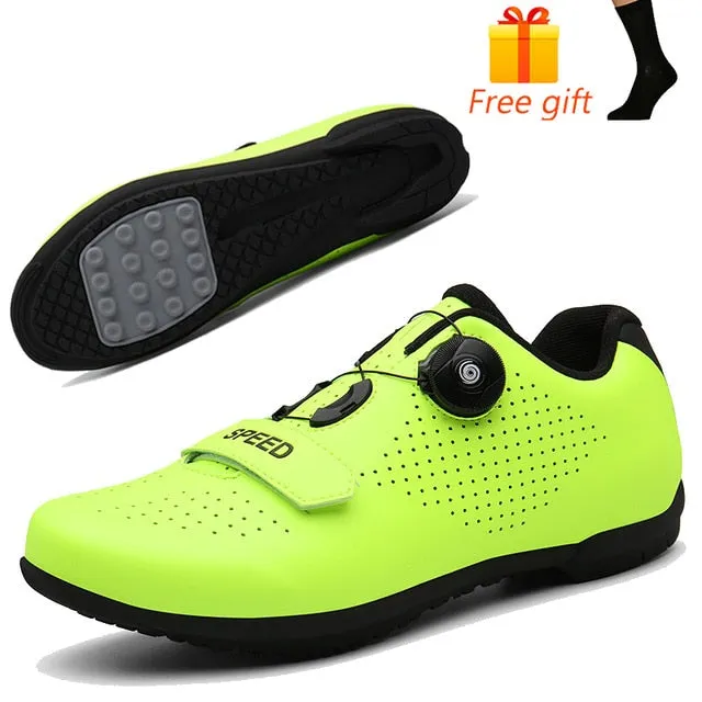 Carbon Fibre Men Fahrradschuh Atmungsaktiver Triathlon Mountainbike Sneaker Man Sport Road Racing Schuhe Spin Buckle