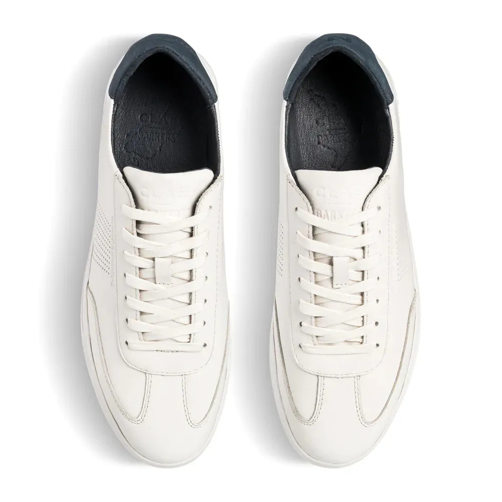 CLAE DEANE BARKERS - OFF WHITE LEATHER NAVY