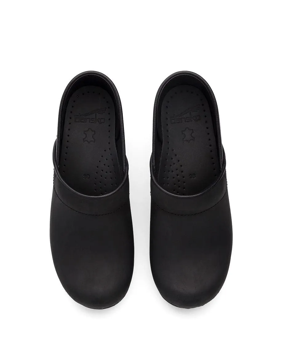 Dansko Women's Professional Clogs- Black Oiled