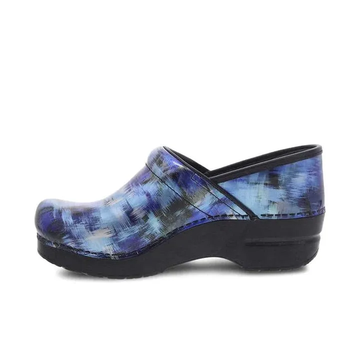 Dansko Women's Professional Clogs- Patent Blue Brush