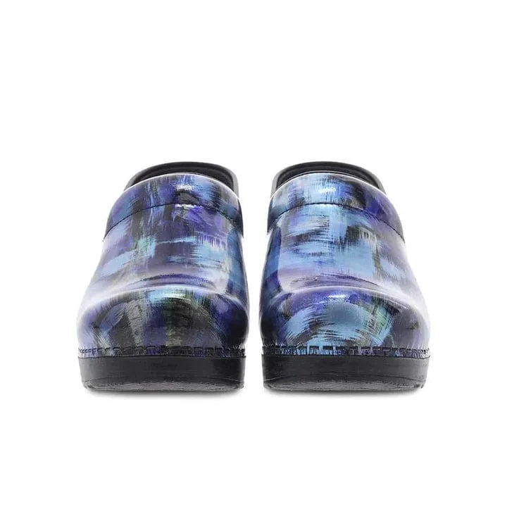 Dansko Women's Professional Clogs- Patent Blue Brush