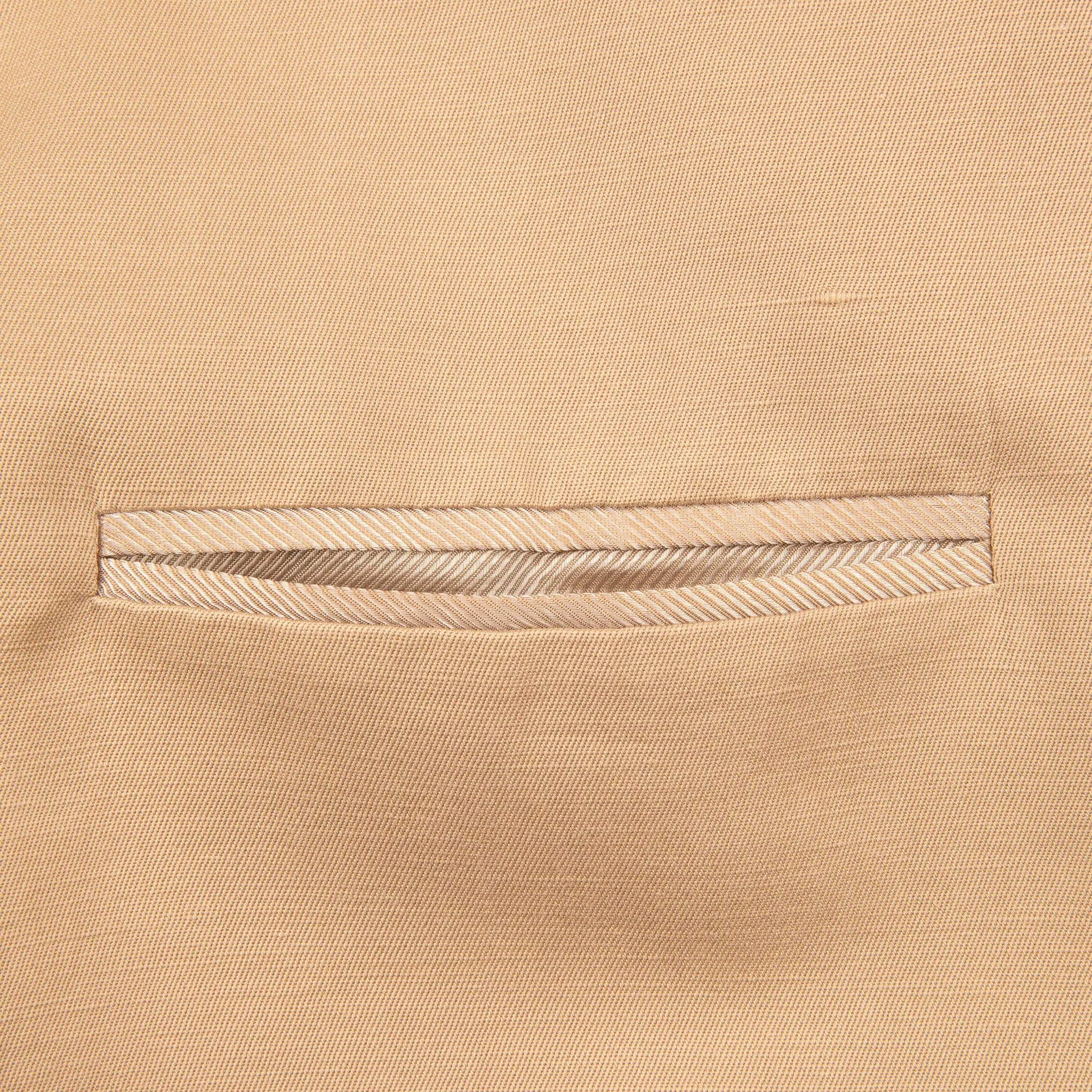 De Petrillo Posillipo Cotton and Linen Suit camel