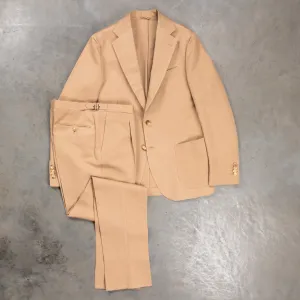 De Petrillo Posillipo Cotton and Linen Suit camel