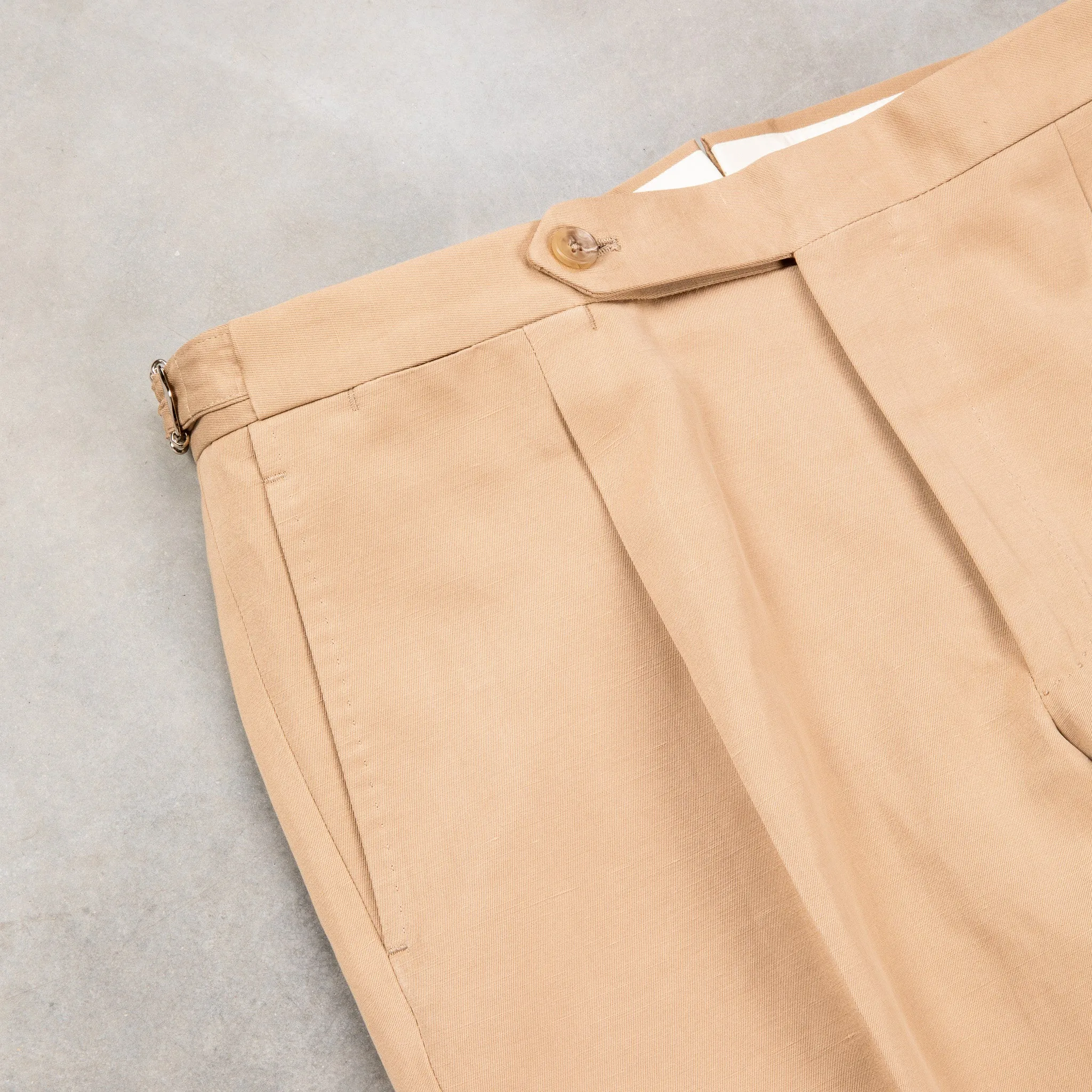 De Petrillo Posillipo Cotton and Linen Suit camel