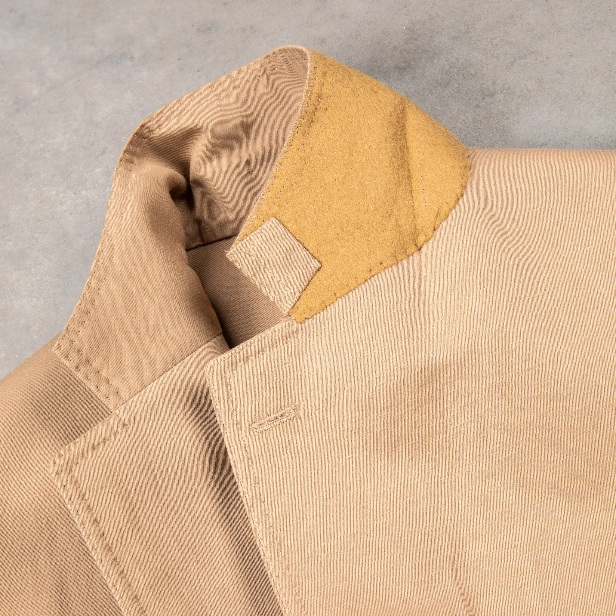 De Petrillo Posillipo Cotton and Linen Suit camel