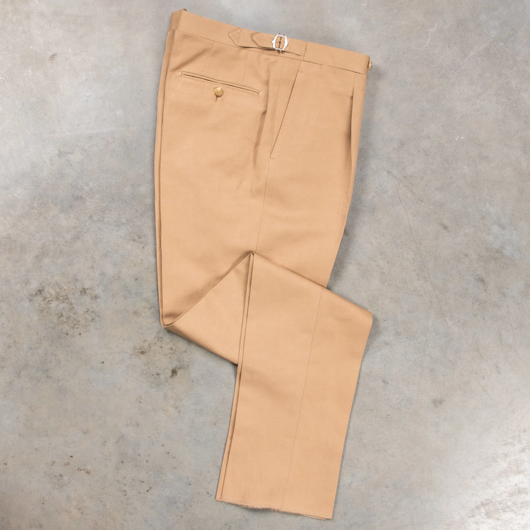 De Petrillo Posillipo Cotton and Linen Suit camel