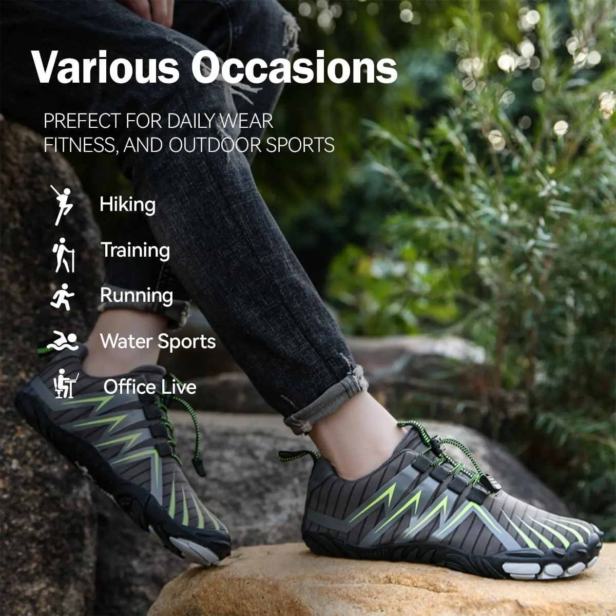 Explorer Max Non-Slip Ultra-Light Barefoot Shoes Mens Trail Running Shoes Wide Toe Box Barefoot Sneakers