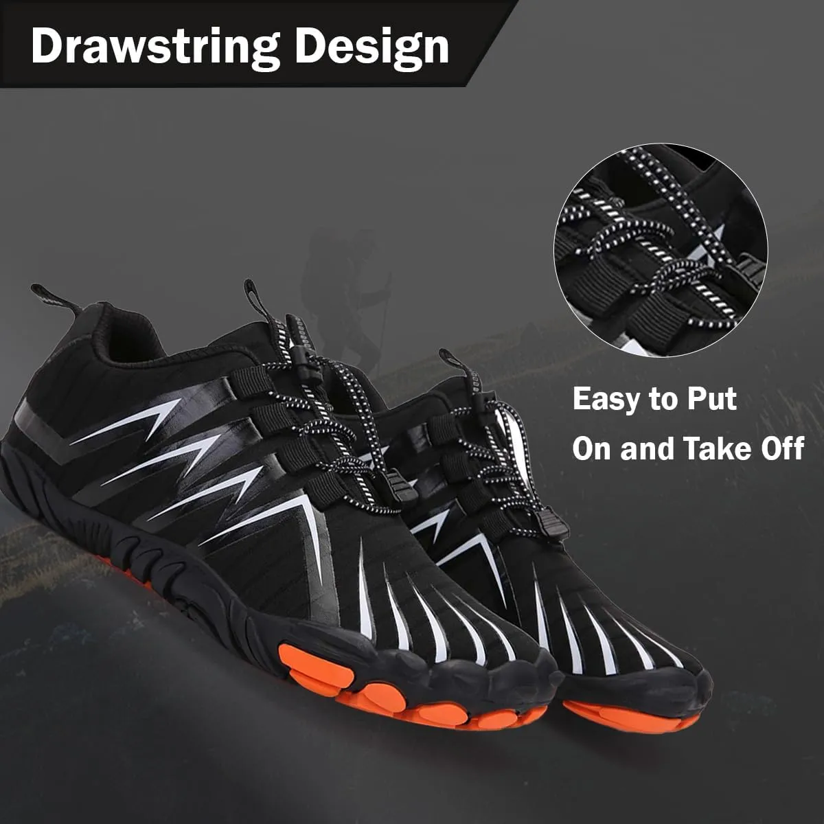Explorer Max Non-Slip Ultra-Light Barefoot Shoes Mens Trail Running Shoes Wide Toe Box Barefoot Sneakers