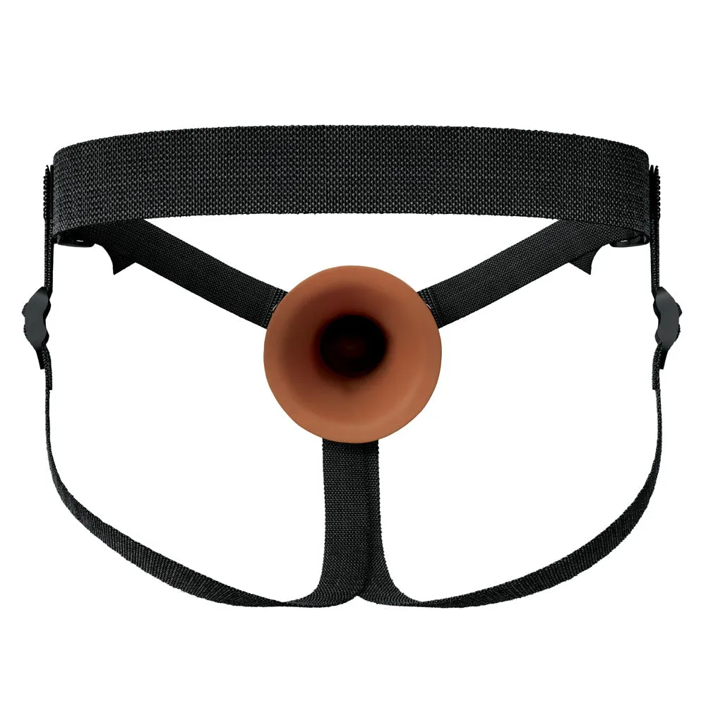 FX Elite 20cm Silicone Hollow Strap-On Set - Tan