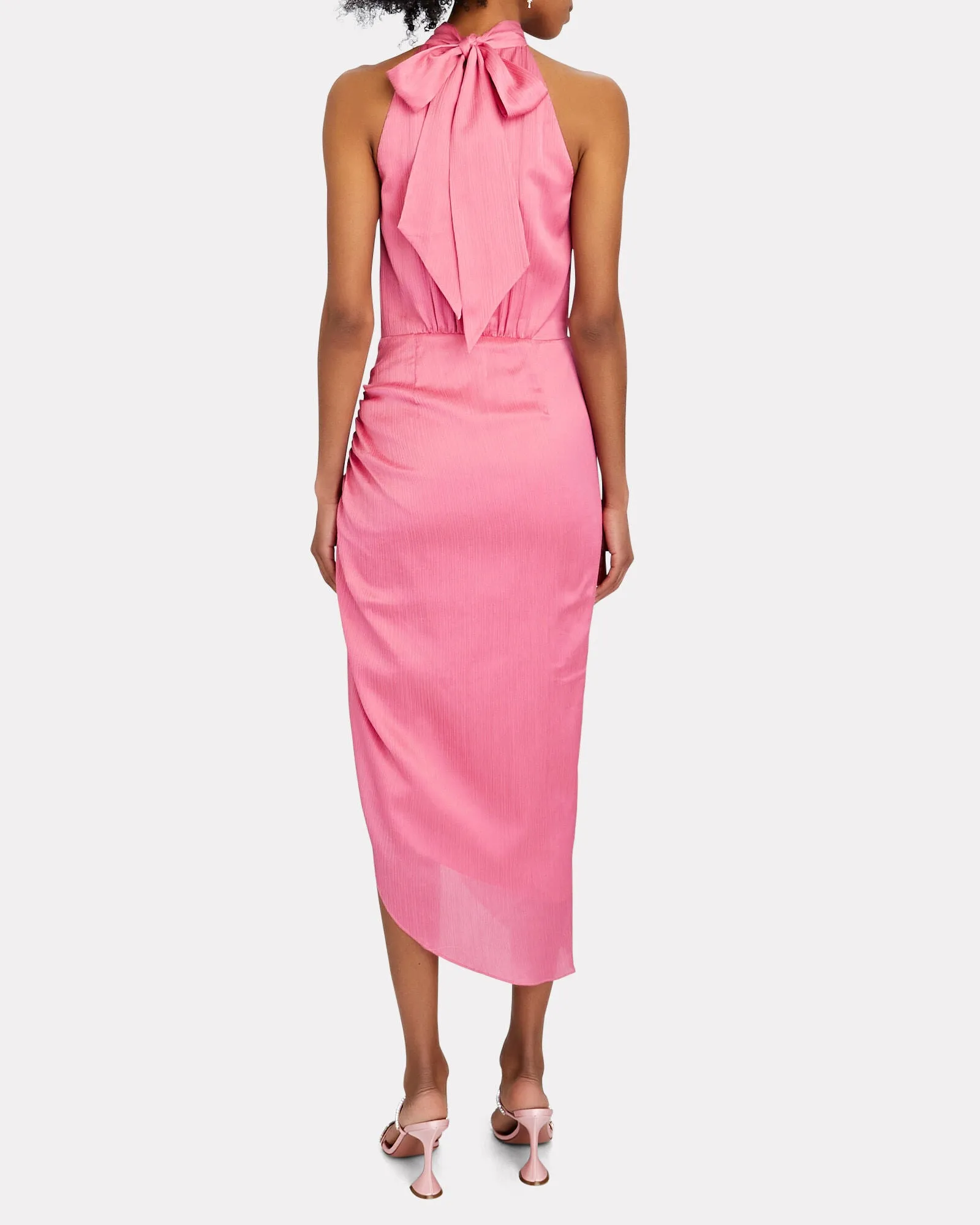 Gabriella Halter Dress - Pink Sherbert