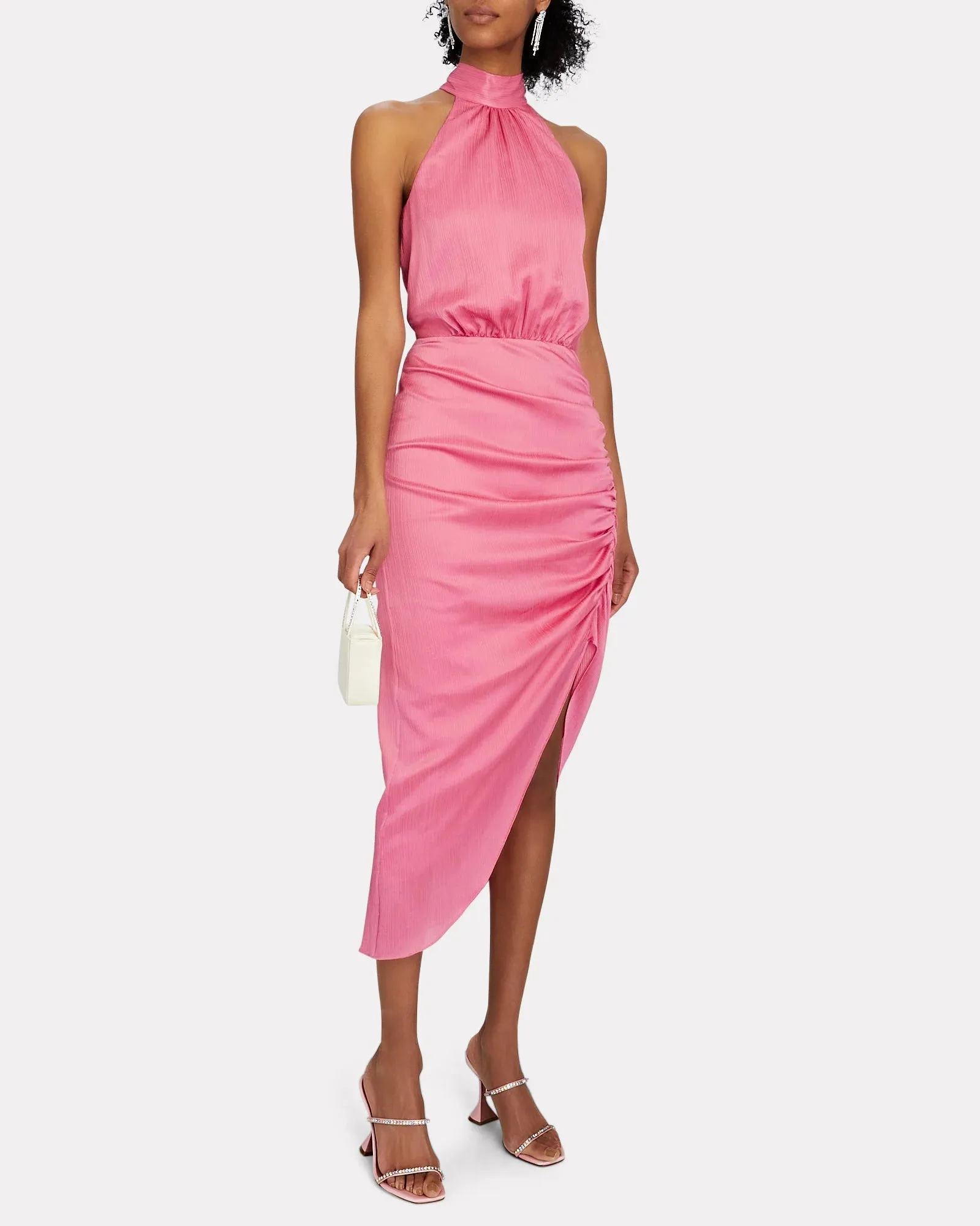 Gabriella Halter Dress - Pink Sherbert