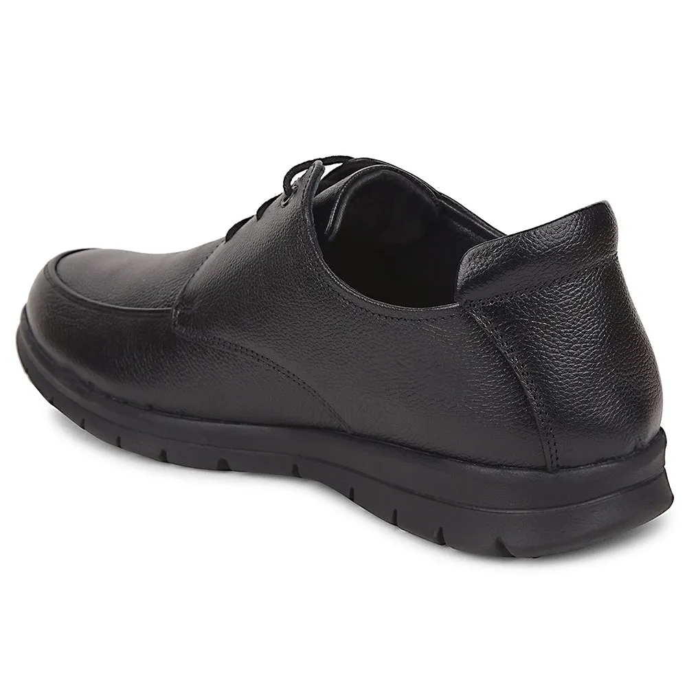 Healers Black Formal Lacing Derby Shoes For Men J757-15 By Liberty