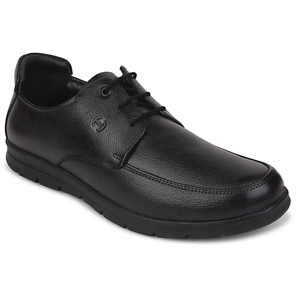 Healers Black Formal Lacing Derby Shoes For Men J757-15 By Liberty