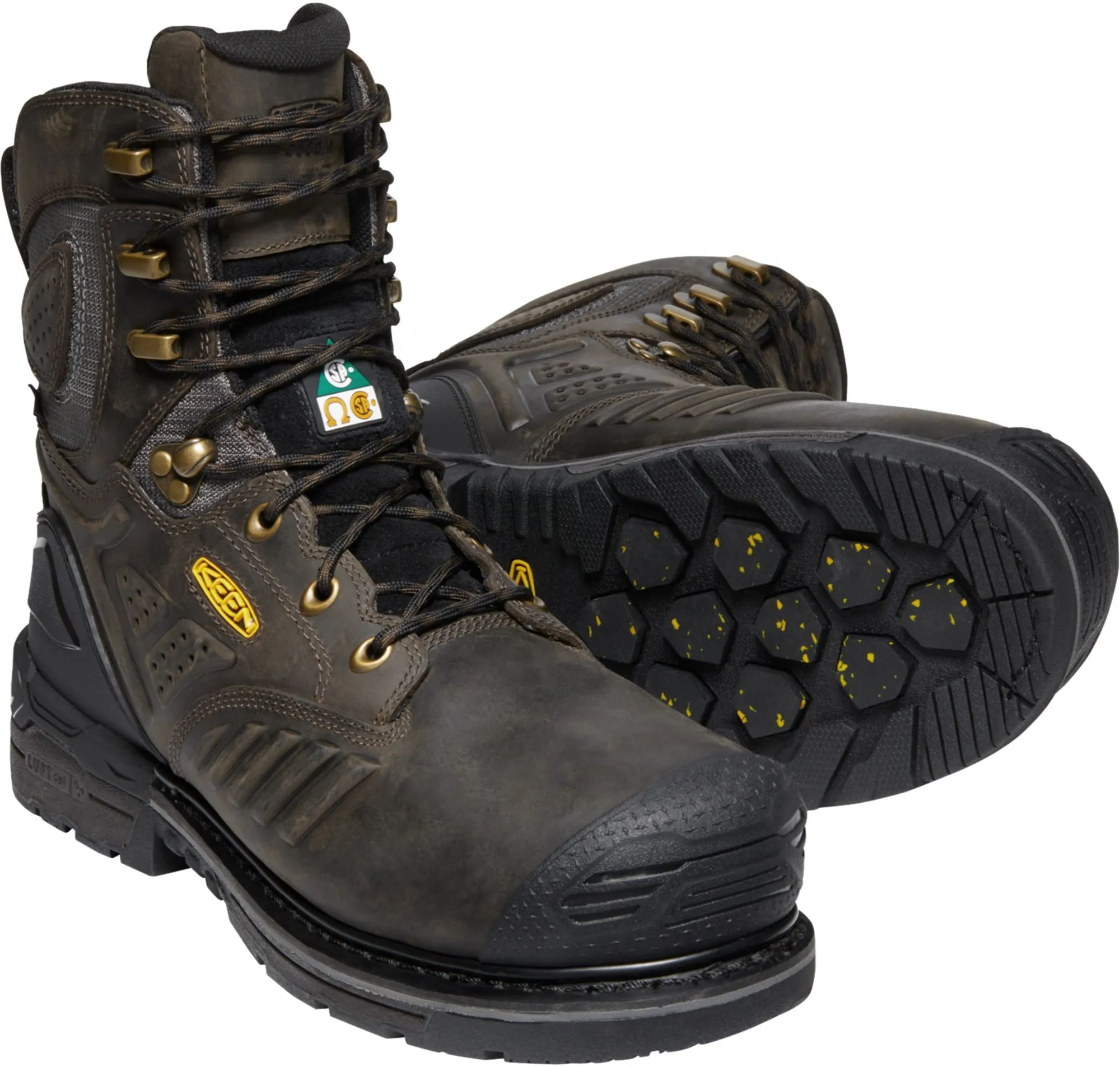Keen Utility Brown Mens CSA Philadelphia  600G WP Leather Work Boots
