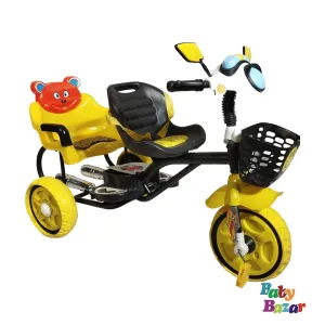 KIds Tricycle in Double Seat - Yellow