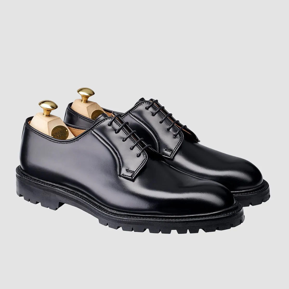 Lanark 3, Black Cavalry Calf Vibram Cleated Sole