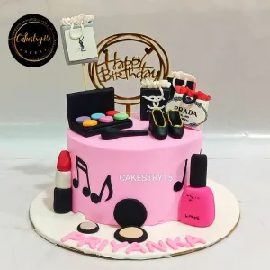 Make Up Theme 1kg Cake