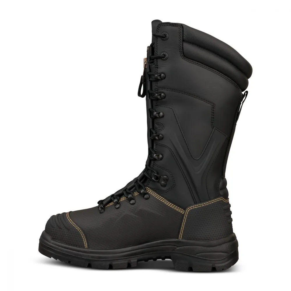 Oliver 350mm Black Laced in Zip Mining Boot - 100% Waterproof - 65-791