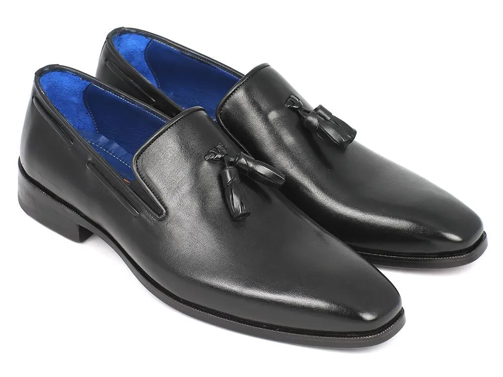 Paul Parkman Men's Tassel Loafer - Black Leather