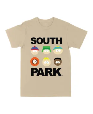 Philcos Mens South Park Heads T Shirt Beige 2XL