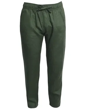 SARDINIA Linen Pant - Olive Green