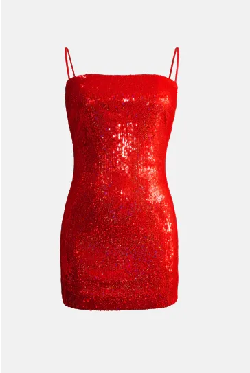 Stretch Sequin Mini Dress
