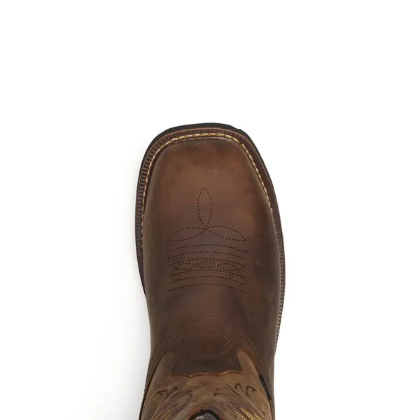 Thorogood Men's 11" Crazy Horse Square Toe Waterproof Wellington Western Work Boot