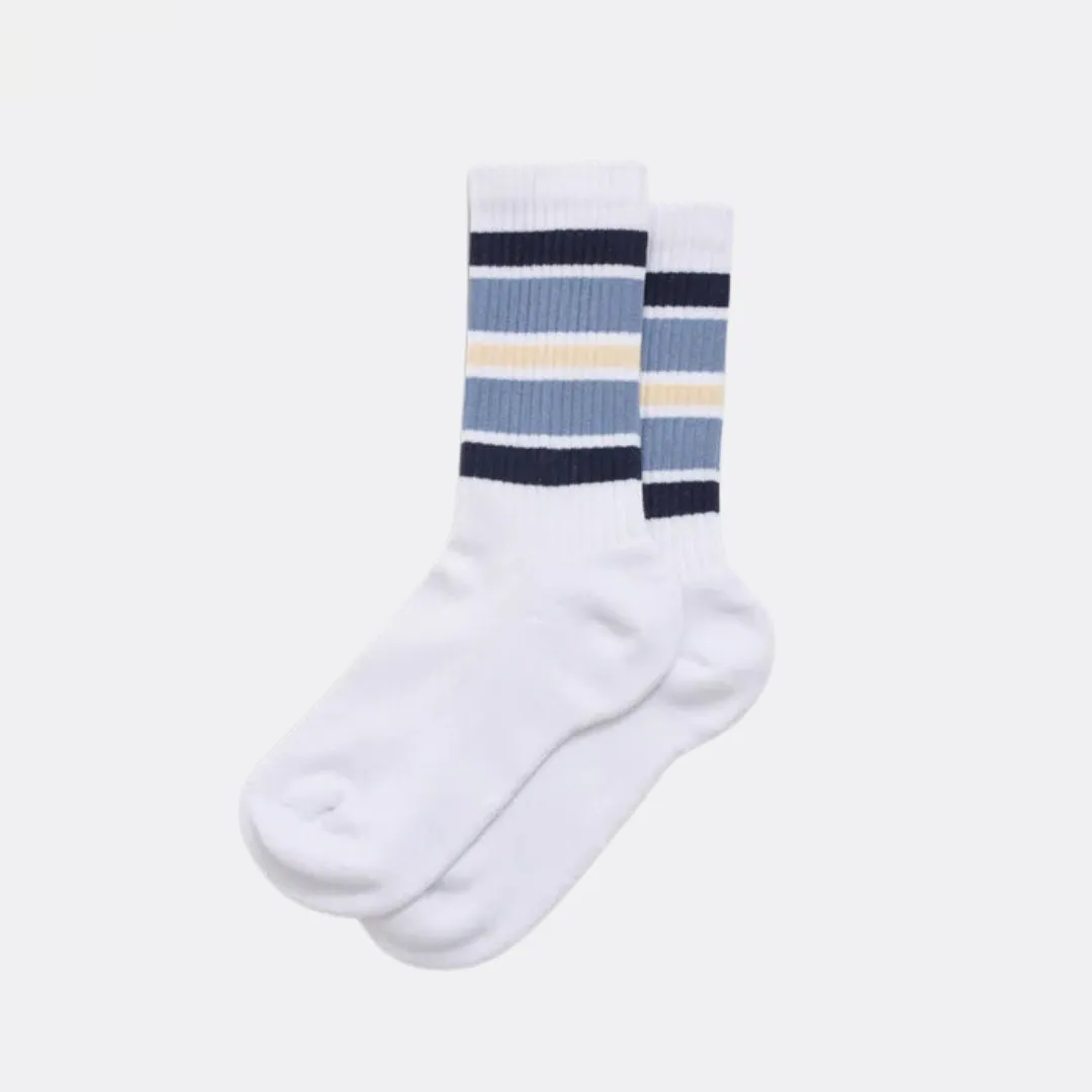 Trek Retro Stripe Sport Socks (White   Multi)