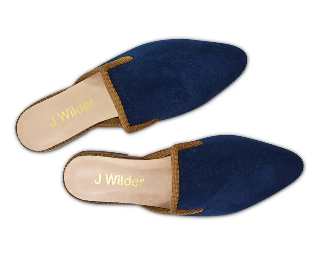 Velvet Slides - Navy