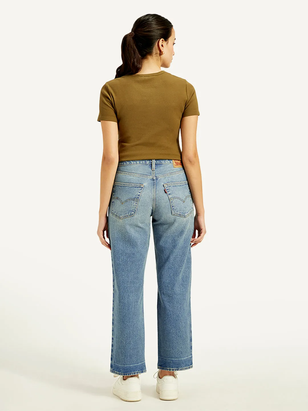 Women's Mid Rise 94 Baggy Fit Blue Jeans