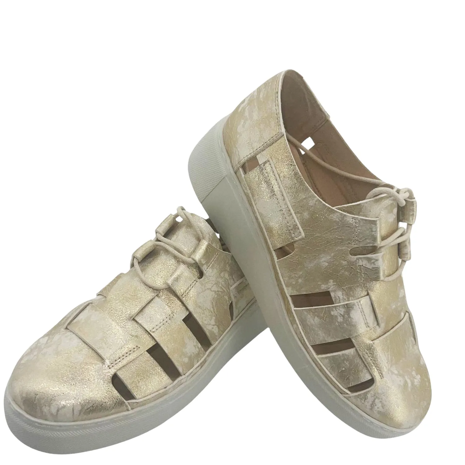 Yao Metallic Sneaker - Washed Gold - DJ13
